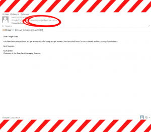 malicious attachments from google
